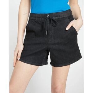 Universal Standard Black Comfort Denim Drawstring Jean Shorts - Small 14/16